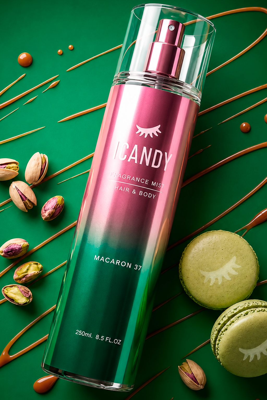 Body Splash ICANDY Delicius Macaron Pistachio 37 250ml